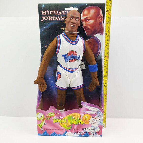 Space Jam Michael Jordan Plush Doll Figure Vintage 1996 Play-by-Play 90s NIP - Picture 7 of 11